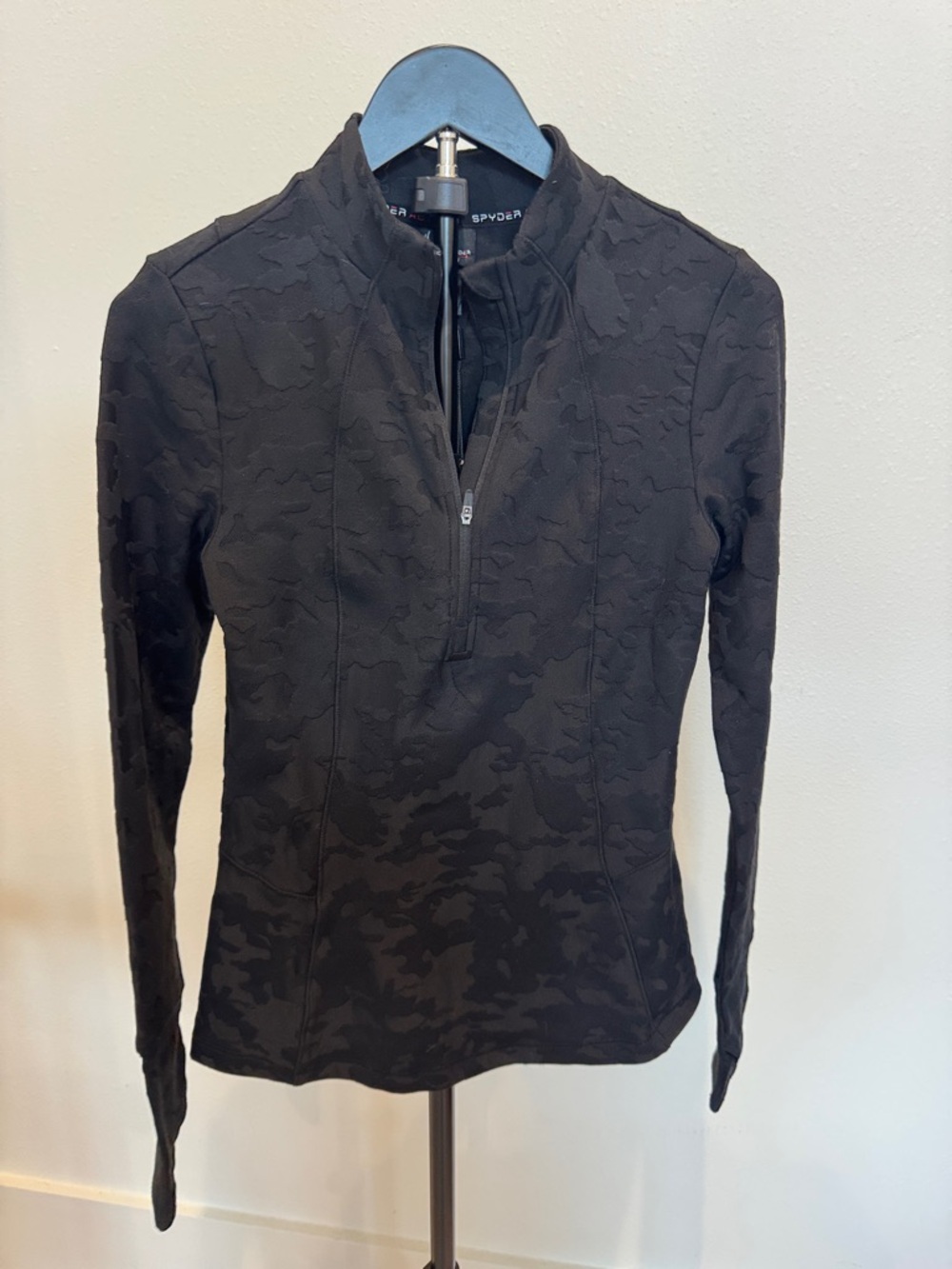 Spyder Black Camo Half-Zip Pullover